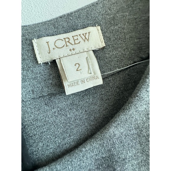 J Crew Ponte Knit Black Gray Short Sleeve Career Dress Women's Sz 2 (B50) - Picture 5 of 5